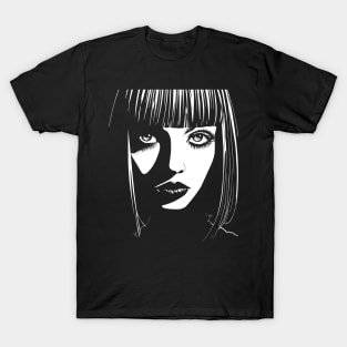 Gothic Girl Portrait T-Shirt